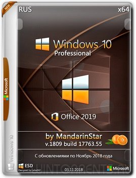 Windows 10 Pro (x64) v.1809.17763.55 + Office 2019 by MandarinStar