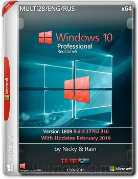 Windows 10 Pro (x64) 1809.17763.316 by Nicky & Rain