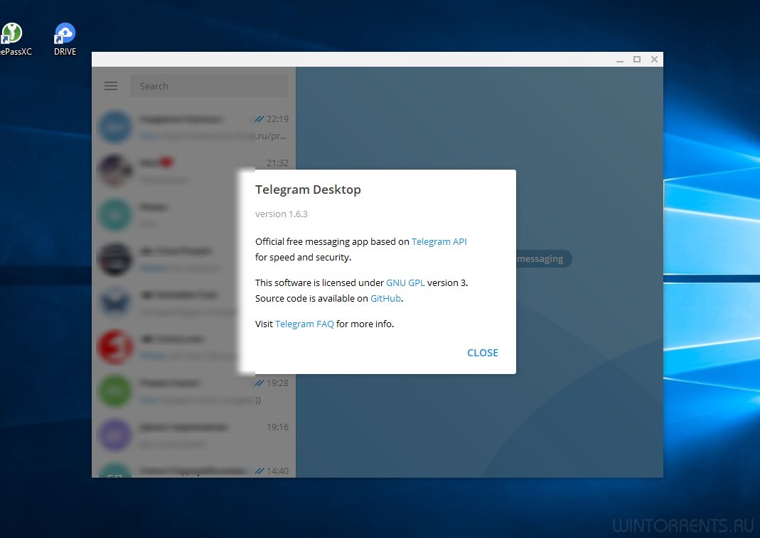 Telegram Desktop 1.6.3 + Portable
