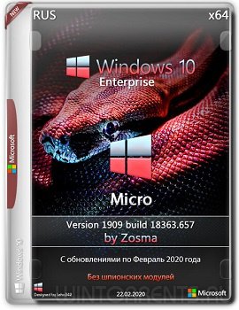 Windows 10 Enterprise (x64) Micro 1909.18363.657 by Zosma