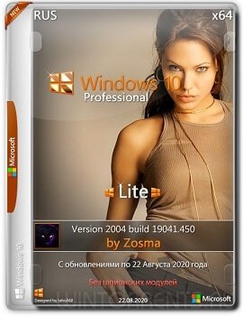 Windows 10 Pro (x64) Lite 2004.19041.450 by Zosma