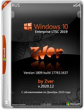 Zver Windows 10 (x64) Enterprise LTSC 1809.17763.1637 + Mini WPI v.2020.12