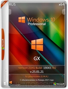 Windows 10 Pro (x64) 21H1.19043.782 GX v.25.01.21