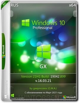 Windows 10 Pro (x64) 21H1.19042.899 GX v.16.03.21
