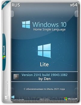 Windows 10 Home Single Language (x64) 21H1.19043.1082 Lite by Den
