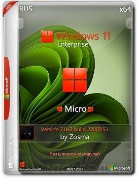 Windows 11 Enterprise (x64) 21H2.22000.51 Micro by Zosma