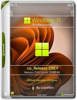 Windows 11 Pro (x64) 21H2.22000.65 co_Release DREY by Lopatkin