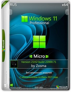 Windows 11 Pro (x64) 21H2.22000.71 Micro by Zosma