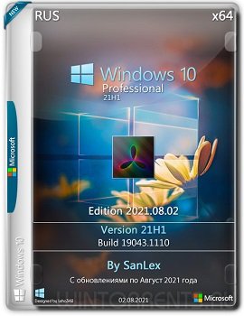 Windows 10 Pro (x64) 21H1 19043.1110 ru by SanLex 2021.08.02