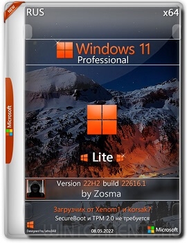 Windows 11 (x64) Professional 22H2.22616.1 Lite by Zosma