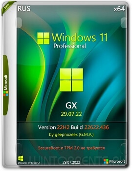 Windows 11 Pro (x64) 22H2.22622.436 GX 29.07.22 [RUS]