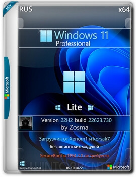 Windows 11 Pro (x64) Lite 22H2 build 22623.730 by Zosma