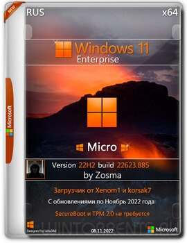 Windows 11 Enterprise (x64) Micro 22H2 build 22623.885 by Zosma