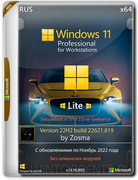 Windows 11 Pro For Workstations (x64) Lite 22H2.22621.819 by Zosma