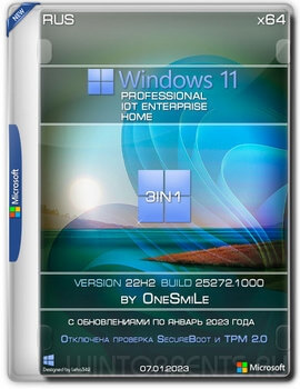 Windows 11 3in1 (x64) 22H2.25272.1000 by OneSmiLe