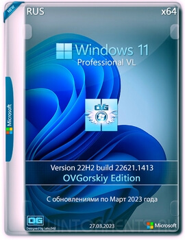 Windows 11 Pro VL (x64) 22H2.22621.1413 by OVGorskiy v.03.2023